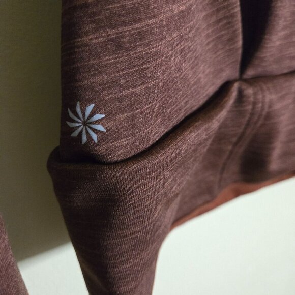 Athleta Altitude Polartec 1/2 Zip Sweatshirt Mahogany Heather Size S - Picture 7 of 12